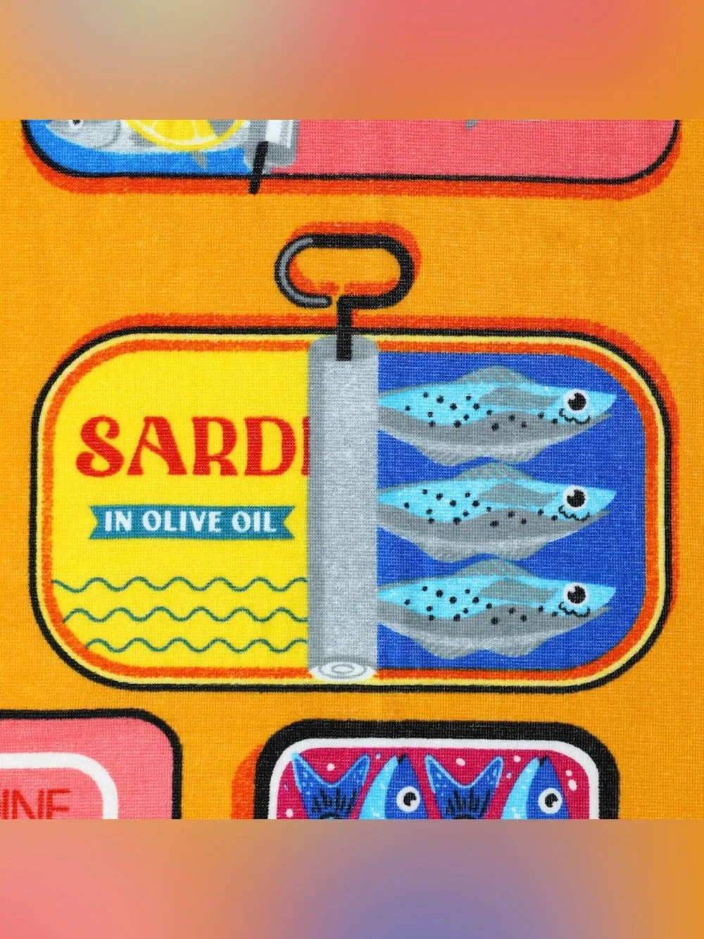 NWT Sardines Printed XL Beach Towel, multicolored